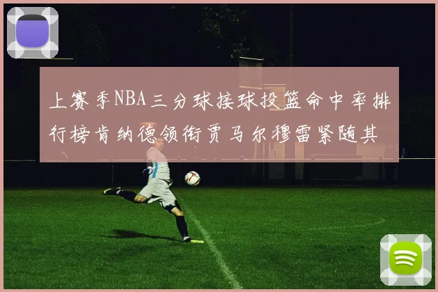 上赛季NBA三分球接球投篮命中率排行榜肯纳德领衔贾马尔穆雷紧随其后